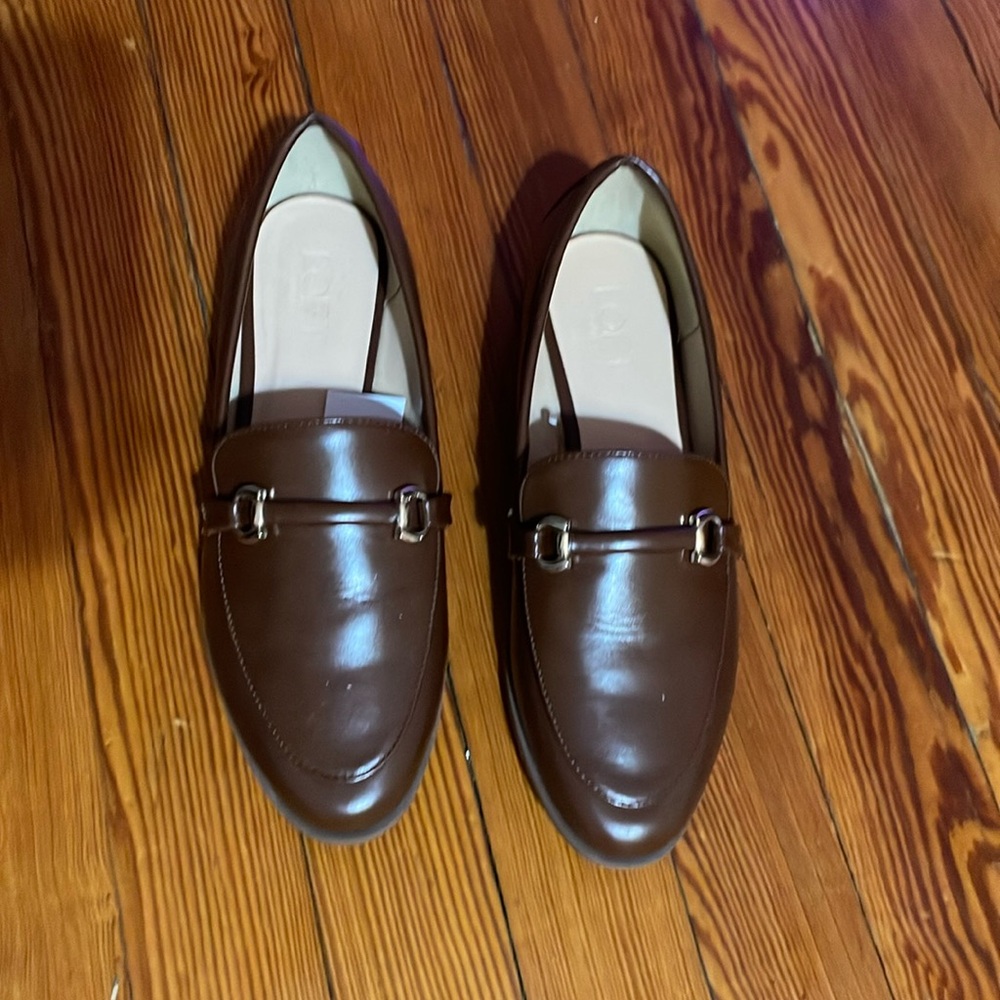 Brown loafers in size 8